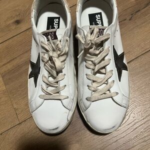 White Sneakers with Black Star